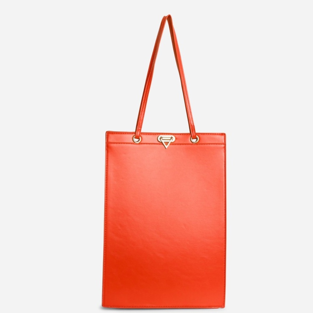Orange Clasp Large Purse